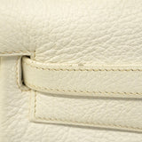 【6ge6626】エルメス ハンドバッグ ケリー32 トリヨンクレマンス ホワイト シルバー金具 □K刻印【中古】レディース