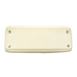 【6ge6626】エルメス ハンドバッグ ケリー32 トリヨンクレマンス ホワイト シルバー金具 □K刻印【中古】レディース