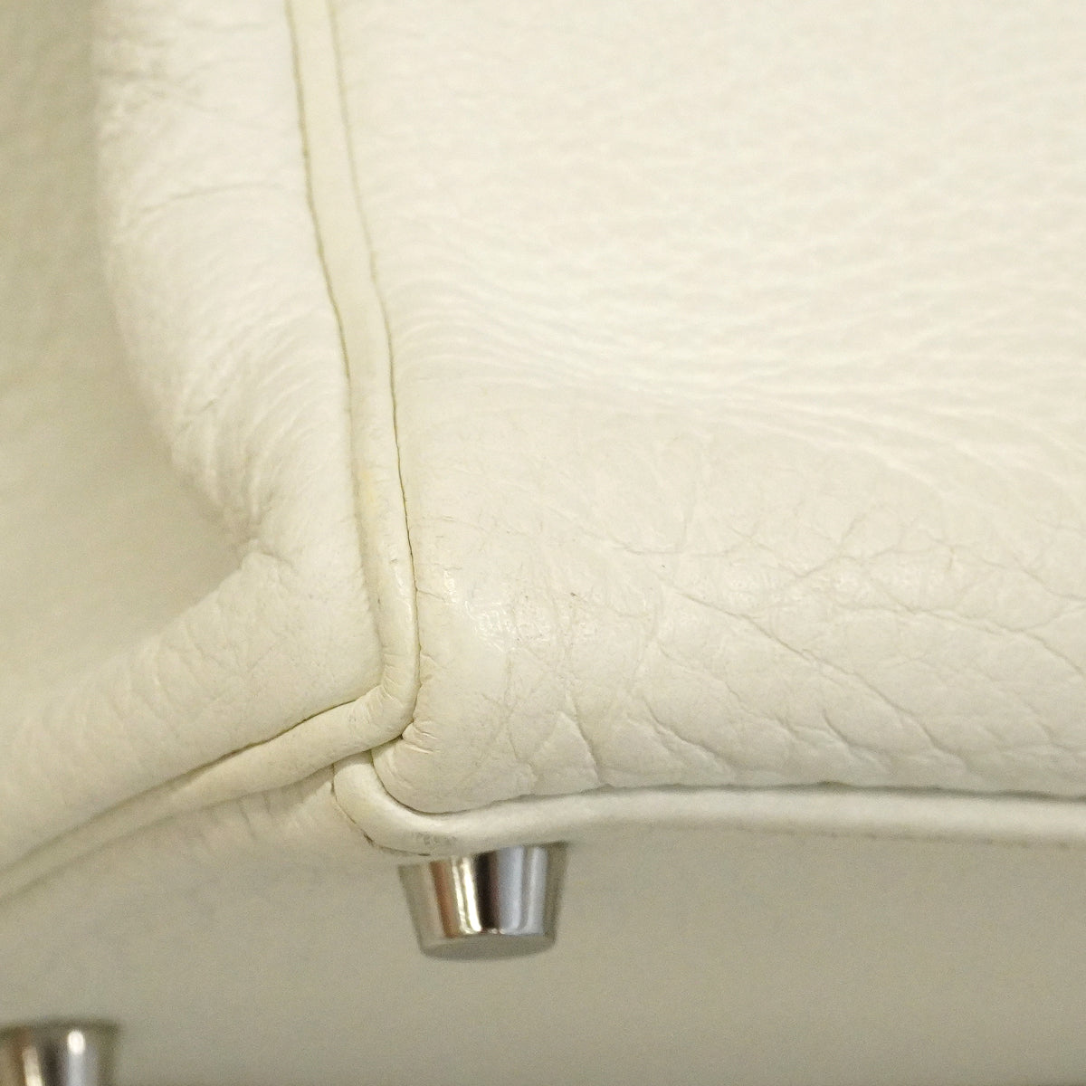 【6ge6626】エルメス ハンドバッグ ケリー32 トリヨンクレマンス ホワイト シルバー金具 □K刻印【中古】レディース