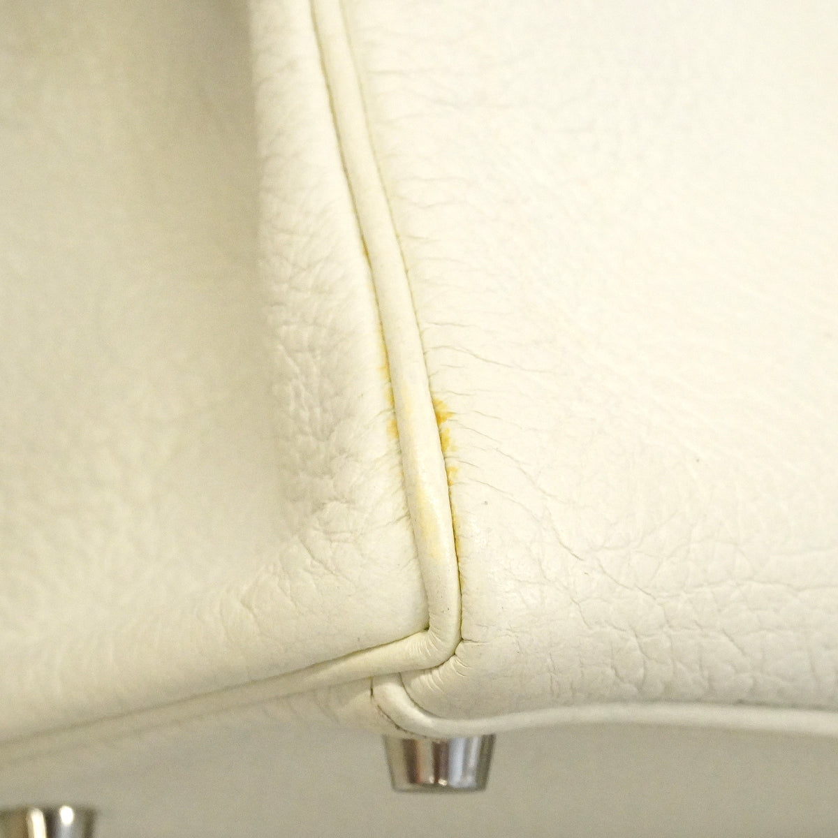 【6ge6626】エルメス ハンドバッグ ケリー32 トリヨンクレマンス ホワイト シルバー金具 □K刻印【中古】レディース