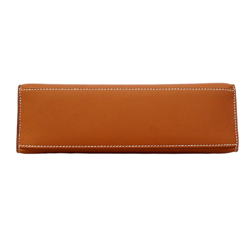 【6ge6628-g】エルメス ハンドバッグ ポシェットケリー スイフト ゴールド ゴールド金具 G刻印【中古】レディース