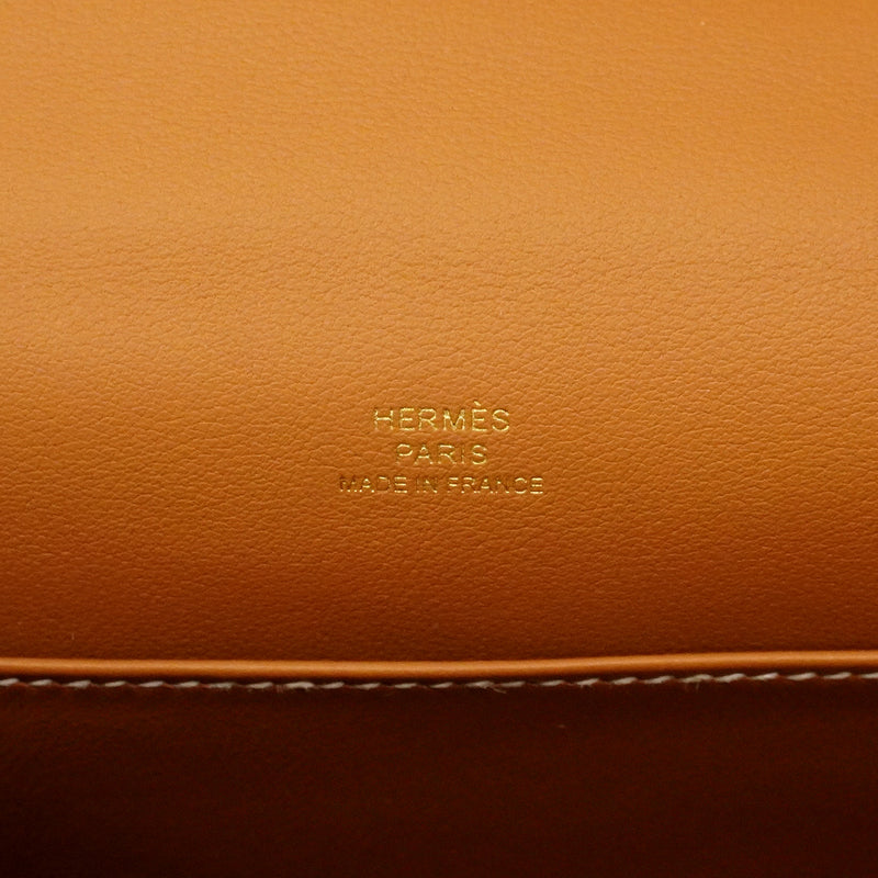 【6ge6628-g】エルメス ハンドバッグ ポシェットケリー スイフト ゴールド ゴールド金具 G刻印【中古】レディース