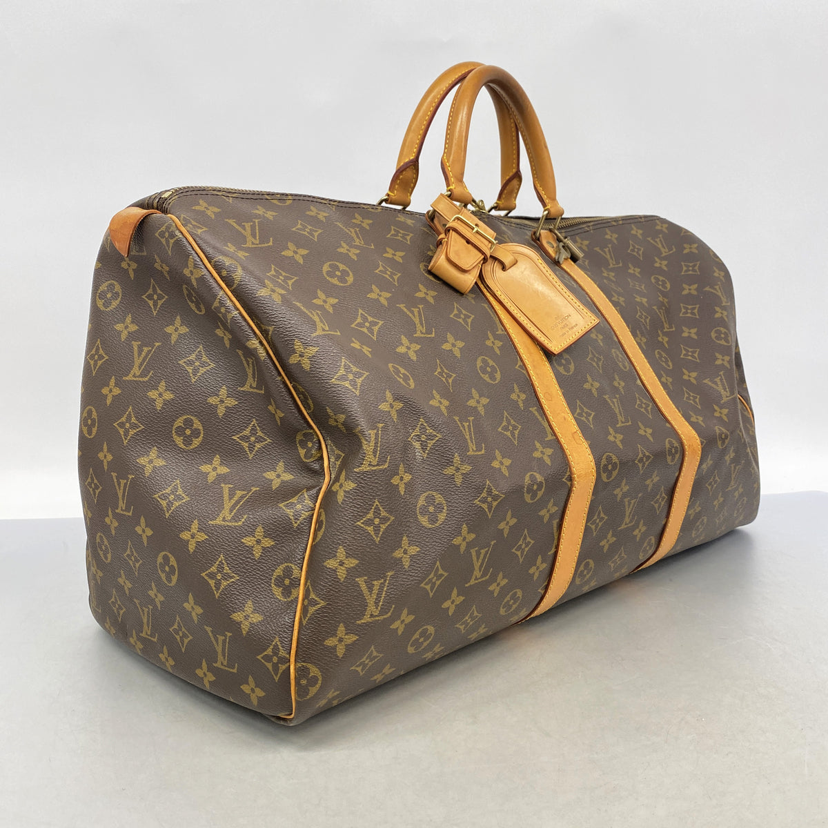 【6ge6630】ルイヴィトン ボストンバッグ モノグラム キーポル55 M41424 ブラウン【中古】メンズ レディース ユニセックス
