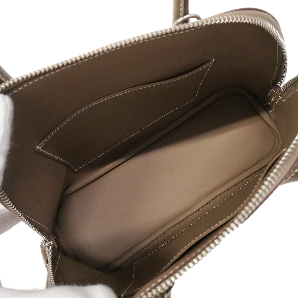【6ha0003】エルメス ハンドバッグ ボリード1923 ヴォーエプソン エトゥープ シルバー金具 K刻印 2wayバッグ【中古】レディース