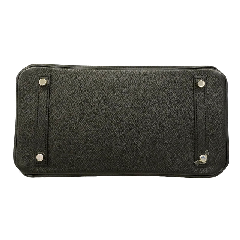 【6ha0004】エルメス ハンドバッグ バーキン30 ヴォーエプソン ブラック シルバー金具 Y刻印【中古】レディース