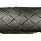 【6ha0008】シャネル ショルダーバッグ ミニマトラッセ チェーンショルダー ラムスキン ブラック シルバー金具【中古】レディース