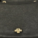 【6ha0009】シャネル ハンドバッグ チェーンショルダー ハーフココ キャビアスキン ブラック シャンパンゴールド金具 2wayバッグ【中古】レディース