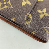 【6ha0019】ルイヴィトン 三つ折り長財布 モノグラム ポルトフォイユインターナショナル M61217 ブラウン【中古】レディース