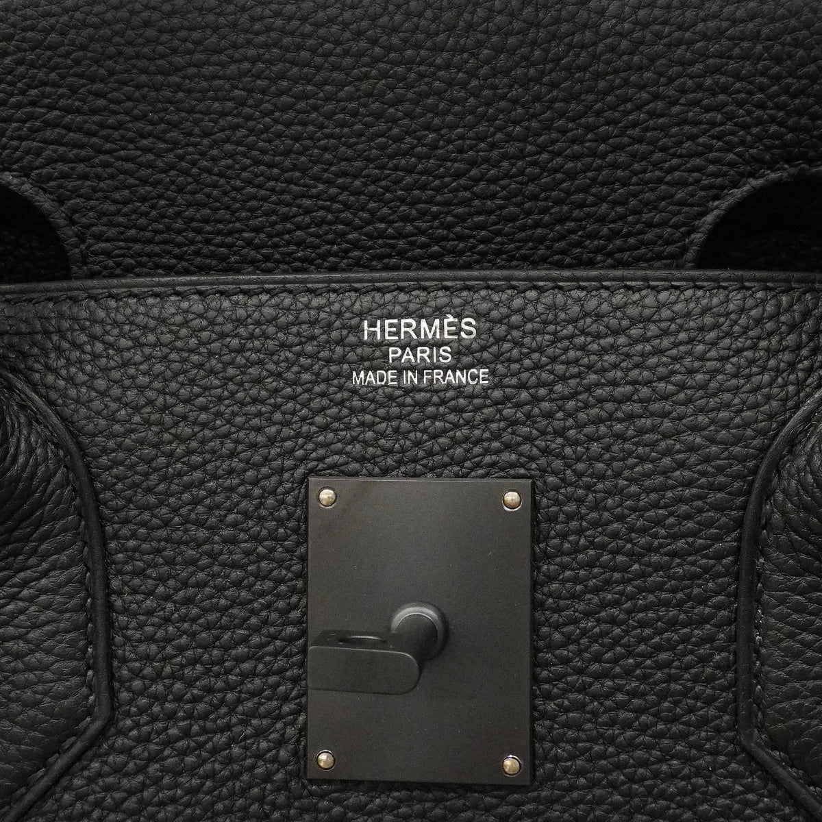 【6ha0042-g】エルメス ハンドバッグ オータクロア40 トゴ ソーブラック シルバー金具 G刻印【中古】メンズ
