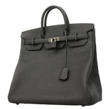 【6ha0042-g】エルメス ハンドバッグ オータクロア40 トゴ ソーブラック シルバー金具 G刻印【中古】メンズ