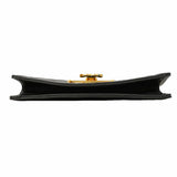 【6ha0043】シャネル ショルダーバッグ マトラッセ Wチェーン ラムスキン ブラック ゴールド金具【中古】レディース