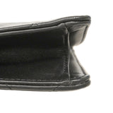 【6ha0043】シャネル ショルダーバッグ マトラッセ Wチェーン ラムスキン ブラック ゴールド金具【中古】レディース