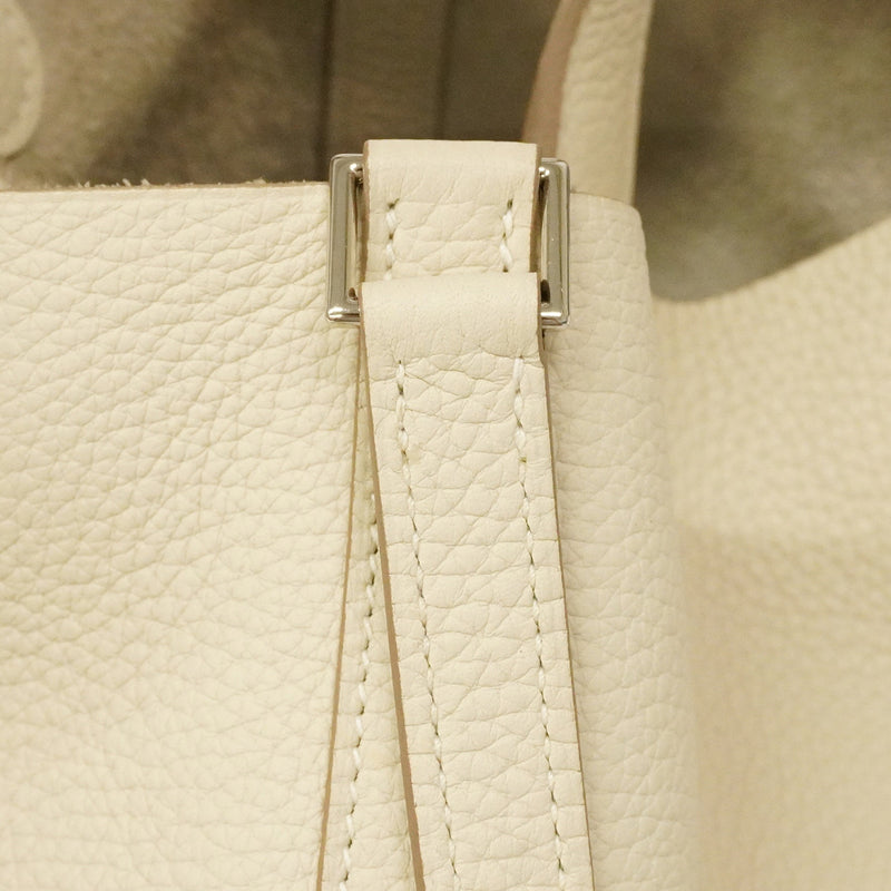 【6ha0047】エルメス ハンドバッグ ピコタンロックPM トリヨンクレマンス クレ シルバー金具 Z刻印【中古】レディース