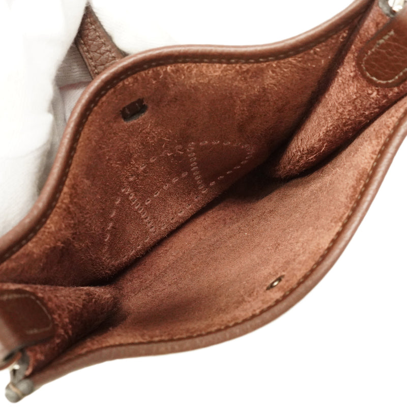 【6ha0050】エルメス ショルダーバッグ エヴリンTPM トリヨンクレマンス ルージュセリエ シルバー金具 Y刻印【中古】レディース