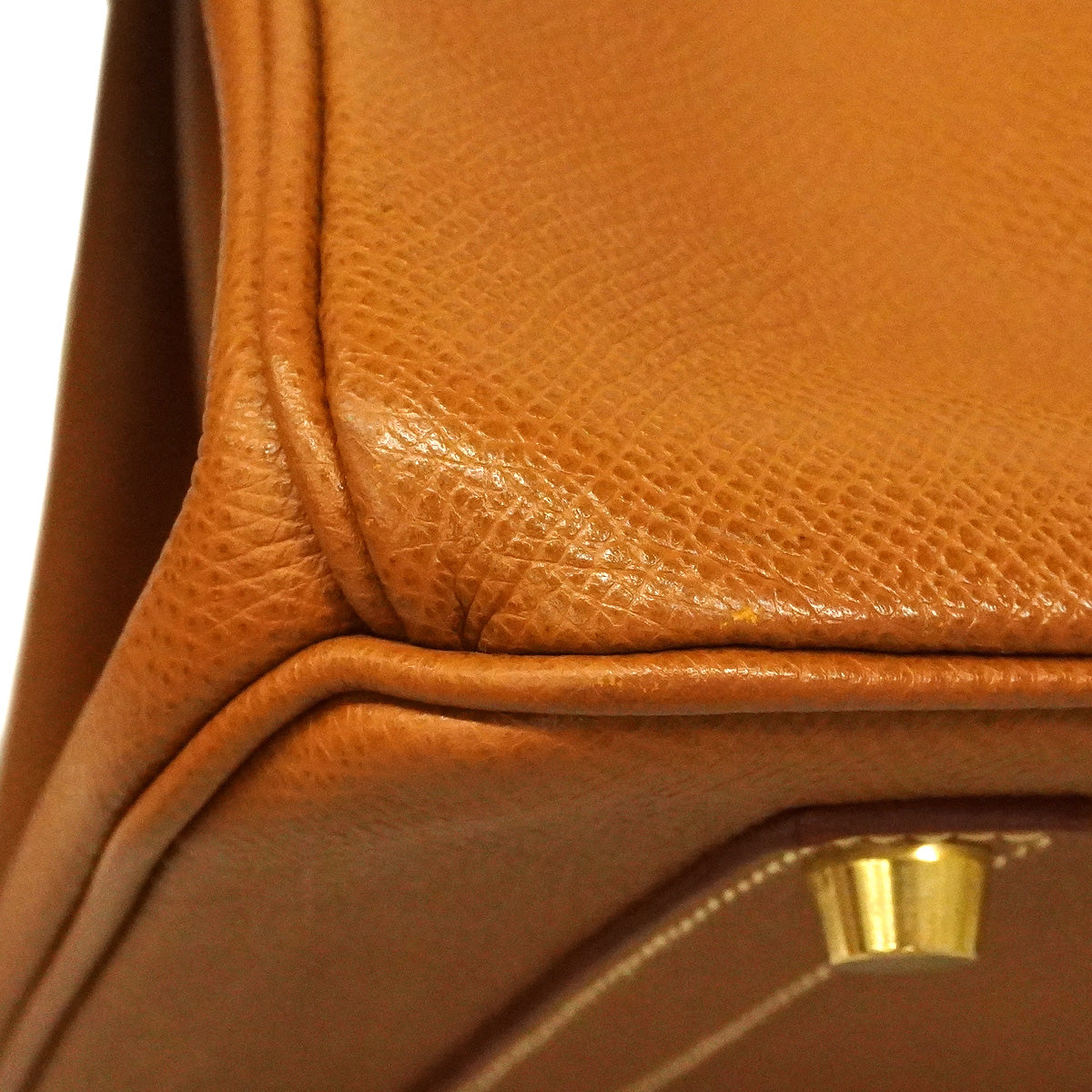 【6ha0051】エルメス ハンドバッグ バーキン35 クシュベル ゴールド ゴールド金具 □C刻印【中古】レディース