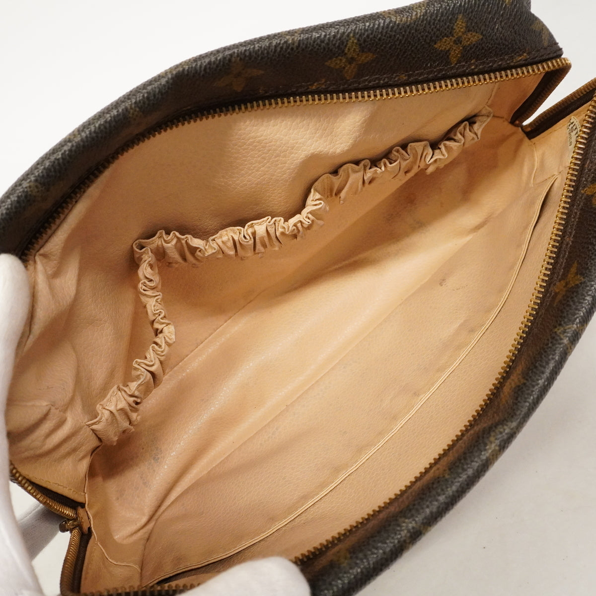 【6ha0063】ルイヴィトン ポーチ モノグラム トゥルーストワレット28 M47522 ブラウン【中古】レディース