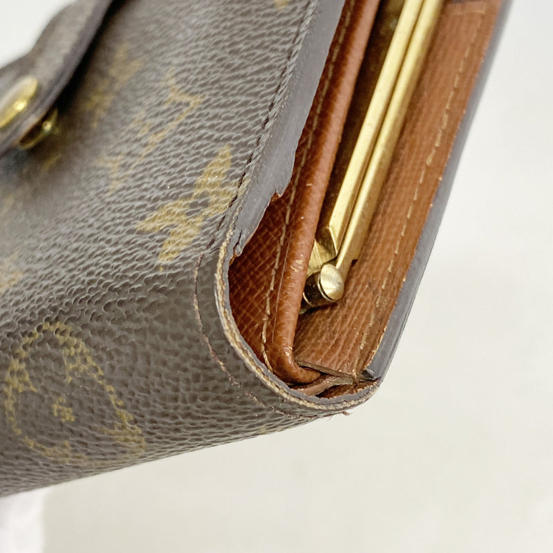 【6ha0073】ルイヴィトン 財布 モノグラム ポルトモネビエヴィエノワ M61663 ブラウン【中古】レディース