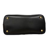 【6fa1587-k】プラダ ハンドバッグ レザー ブラック ゴールド金具 2wayバッグ【中古】レディース