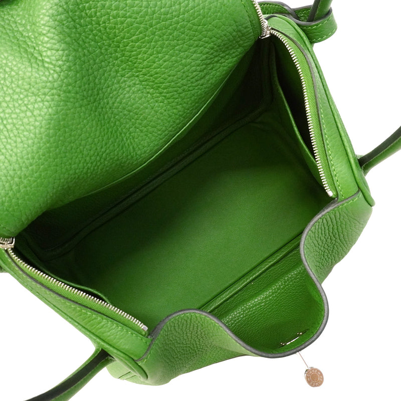 【6hb0076】エルメス ハンドバッグ リンディ26 トリヨンクレマンス ヴェールユッカ シルバー金具 W刻印 2wayバッグ【中古】レディース