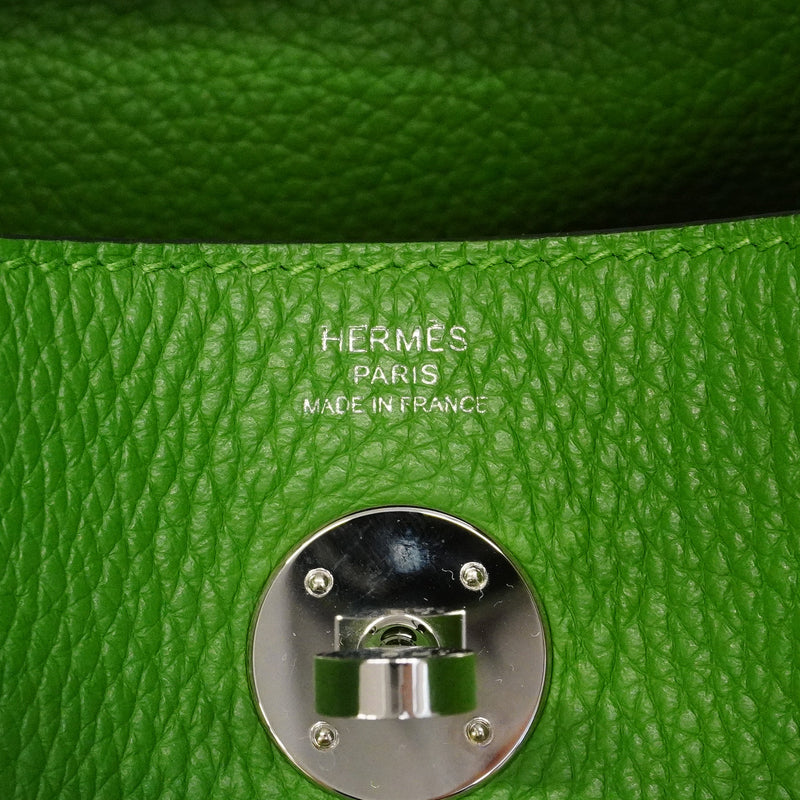 【6hb0076】エルメス ハンドバッグ リンディ26 トリヨンクレマンス ヴェールユッカ シルバー金具 W刻印 2wayバッグ【中古】レディース