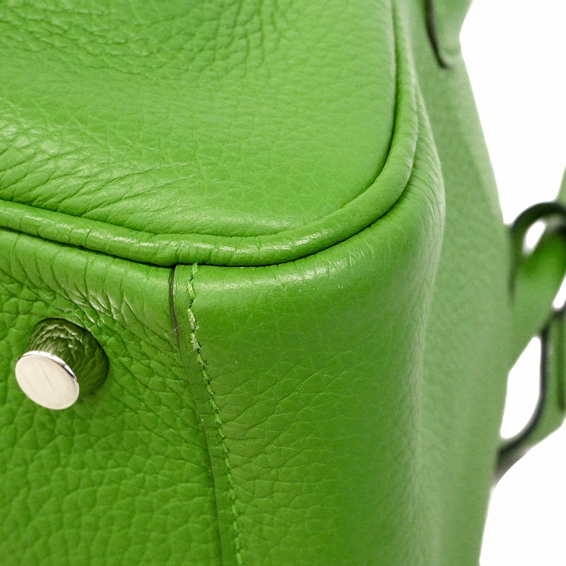 【6hb0076】エルメス ハンドバッグ リンディ26 トリヨンクレマンス ヴェールユッカ シルバー金具 W刻印 2wayバッグ【中古】レディース