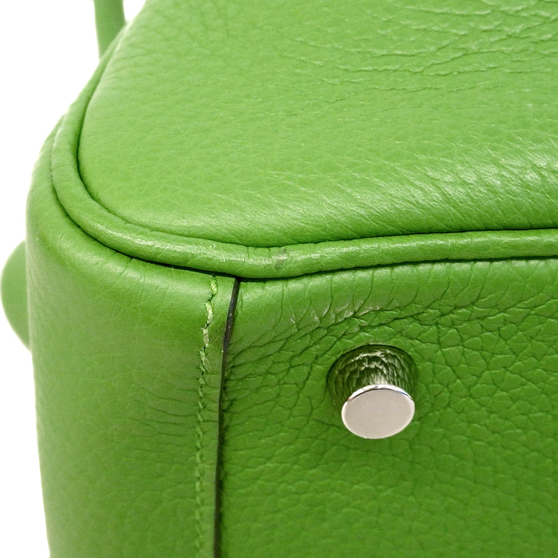 【6hb0076】エルメス ハンドバッグ リンディ26 トリヨンクレマンス ヴェールユッカ シルバー金具 W刻印 2wayバッグ【中古】レディース