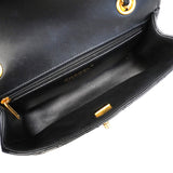 【6hb0077】シャネル ショルダーバッグ マトラッセ Wチェーン ラムスキン ブラック ゴールド金具【中古】レディース