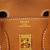 【6hb0078-g】エルメス ハンドバッグ バーキン25 トゴ ゴールド ゴールド金具 W刻印【中古】レディース