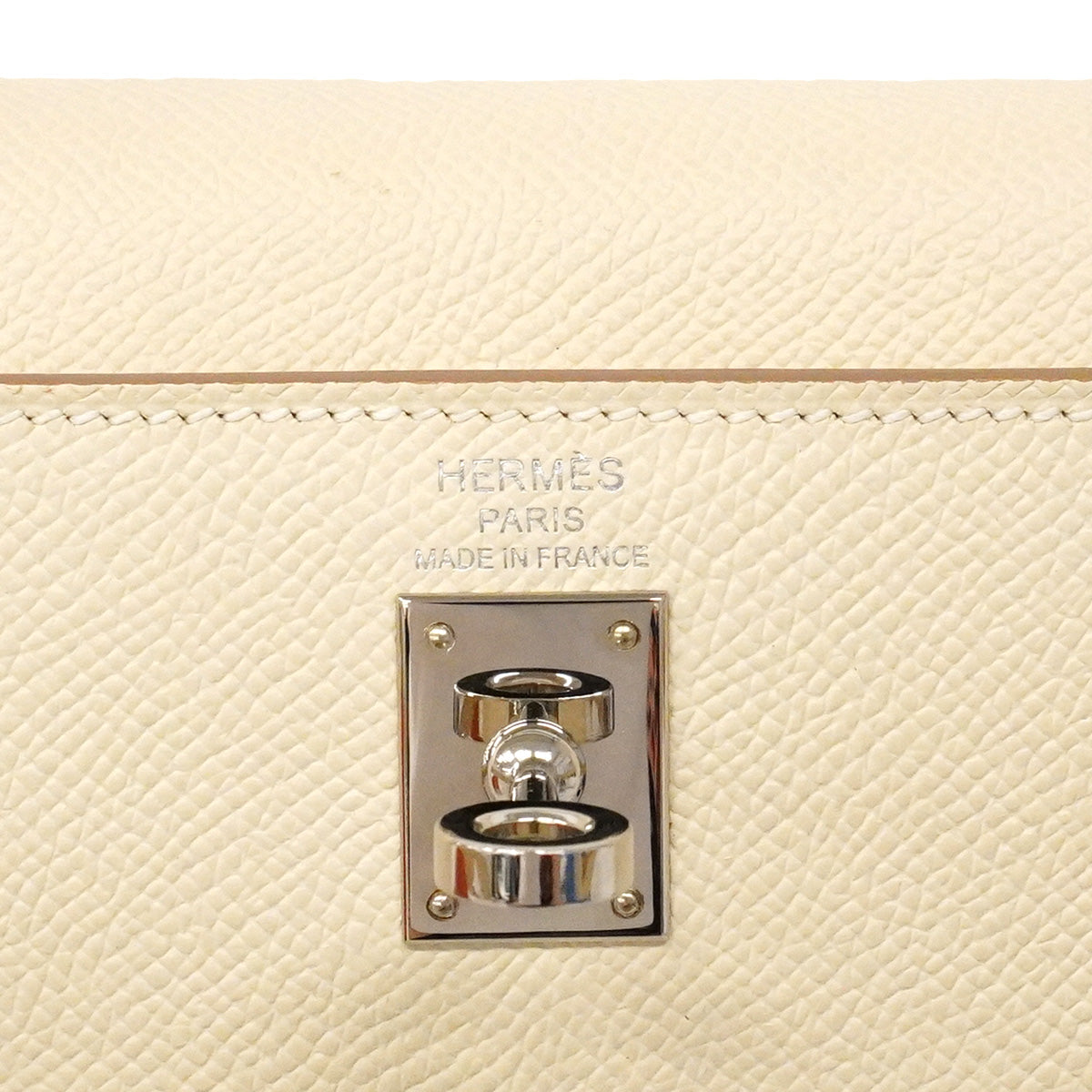 【6hb0080-g】エルメス ハンドバッグ ケリー25 ヴォーエプソン クレ シルバー金具 B刻印 2wayバッグ【中古】レディース
