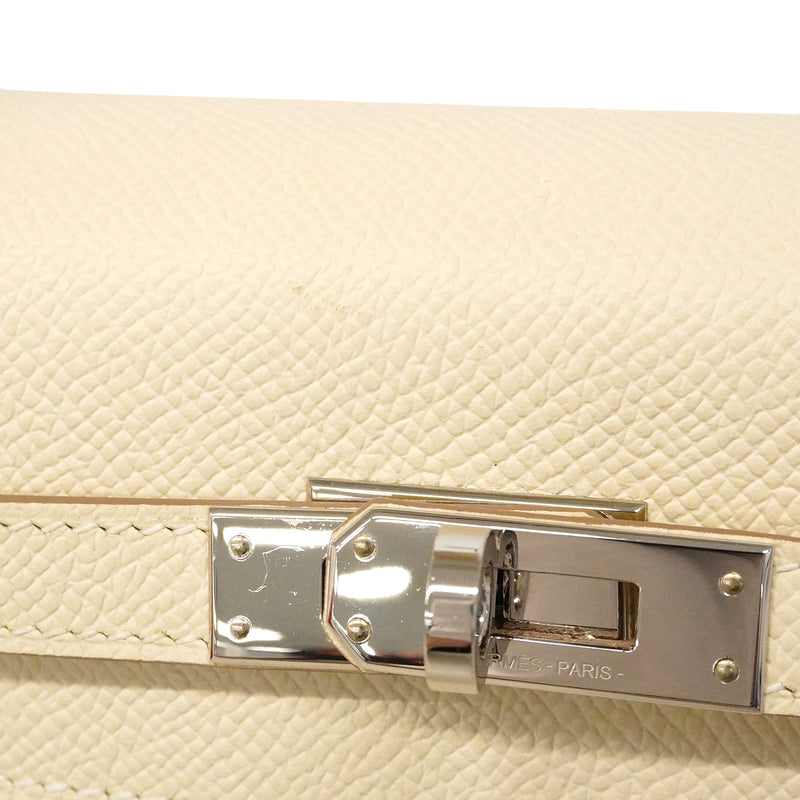 【6hb0080-g】エルメス ハンドバッグ ケリー25 ヴォーエプソン クレ シルバー金具 B刻印 2wayバッグ【中古】レディース