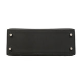 【6hb0081-g】エルメス ハンドバッグ ケリー25 ヴォーエプソン ブラック シルバー金具 U刻印 2wayバッグ【中古】レディース