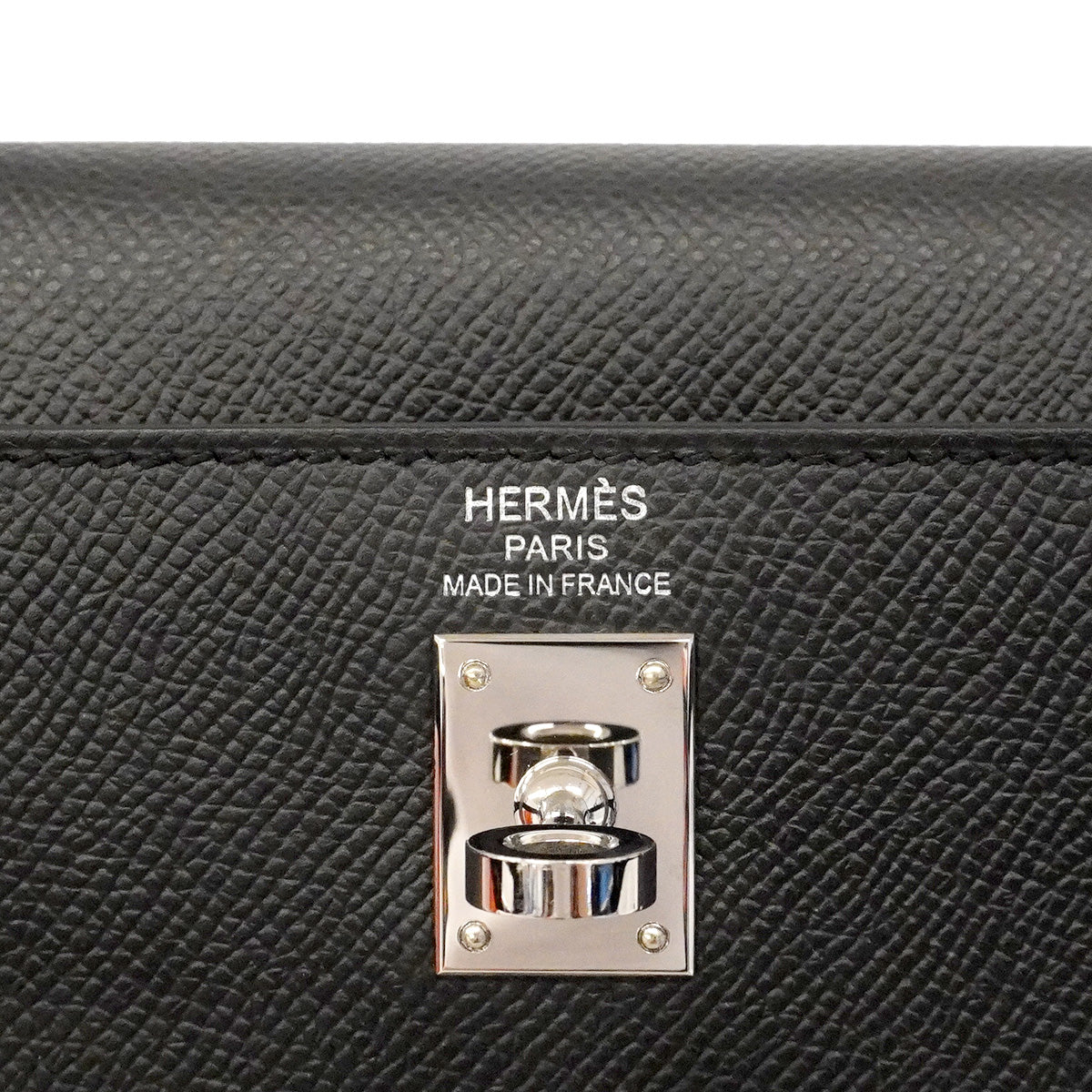 【6hb0081-g】エルメス ハンドバッグ ケリー25 ヴォーエプソン ブラック シルバー金具 U刻印 2wayバッグ【中古】レディース
