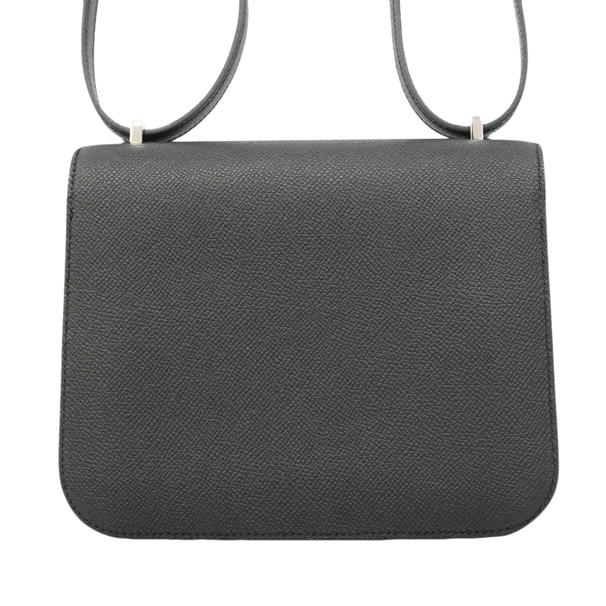 【6hb0083】エルメス ショルダーバッグ コンスタンスミニ ヴォーエプソン ブラック シルバー金具 K刻印【中古】レディース