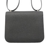【6hb0083】エルメス ショルダーバッグ コンスタンスミニ ヴォーエプソン ブラック シルバー金具 K刻印【中古】レディース