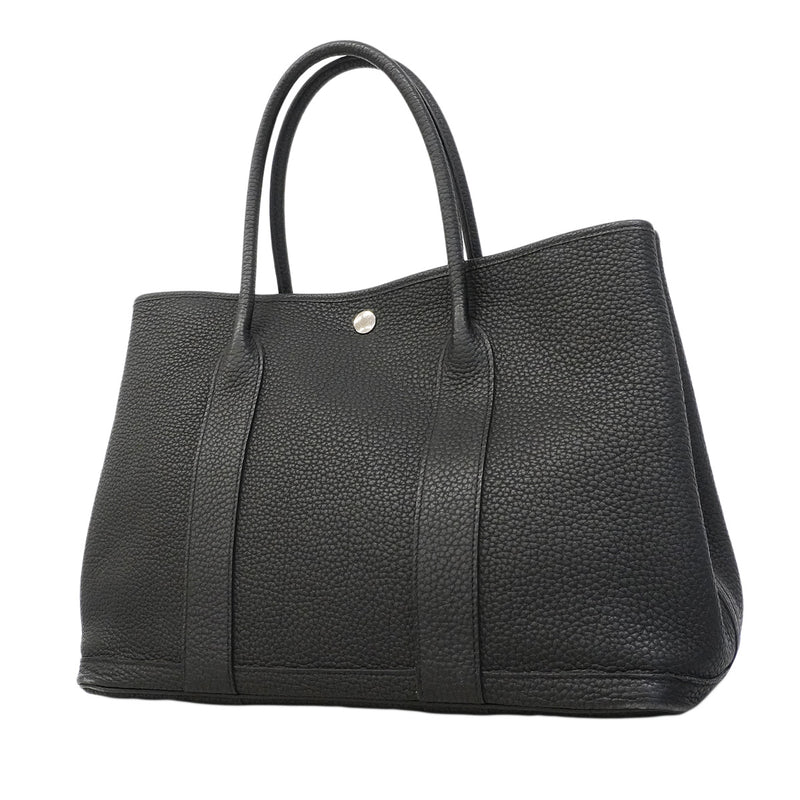 【6hb0084】エルメス トートバッグ ガーデンパーティPM ネゴンダ ブラック シルバー金具 C刻印【中古】レディース