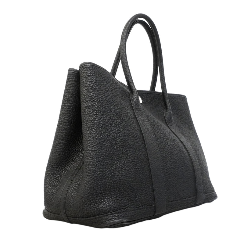 【6hb0084】エルメス トートバッグ ガーデンパーティPM ネゴンダ ブラック シルバー金具 C刻印【中古】レディース