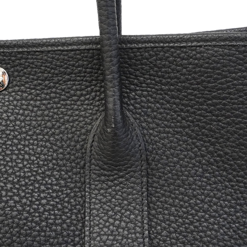 【6hb0084】エルメス トートバッグ ガーデンパーティPM ネゴンダ ブラック シルバー金具 C刻印【中古】レディース