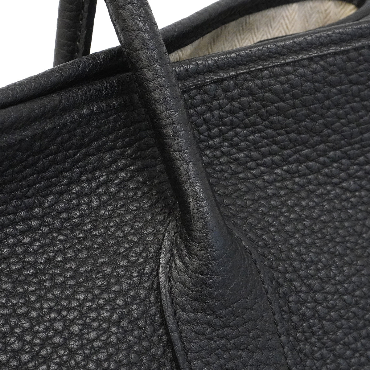 【6hb0084】エルメス トートバッグ ガーデンパーティPM ネゴンダ ブラック シルバー金具 C刻印【中古】レディース