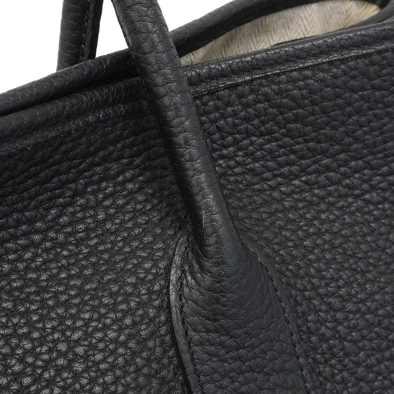 【6hb0084】エルメス トートバッグ ガーデンパーティPM ネゴンダ ブラック シルバー金具 C刻印【中古】レディース