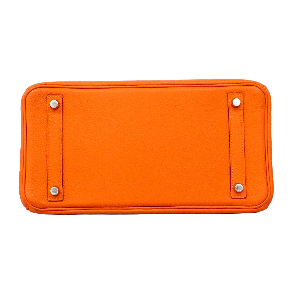 【6hb0085】エルメス ハンドバッグ バーキン30 トゴ オレンジ シルバー金具 □M刻印【中古】レディース