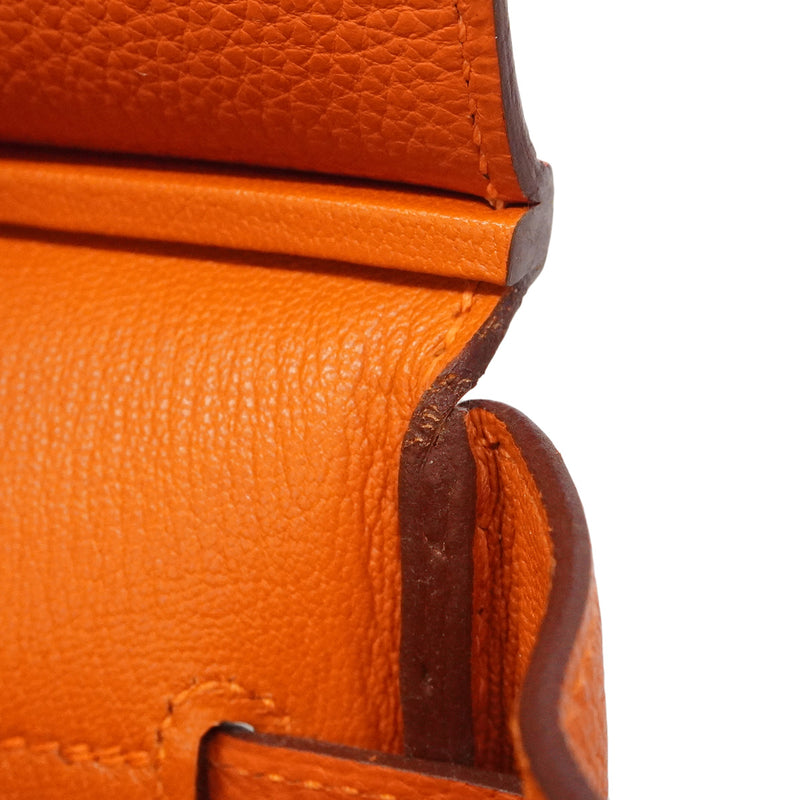 【6hb0085】エルメス ハンドバッグ バーキン30 トゴ オレンジ シルバー金具 □M刻印【中古】レディース