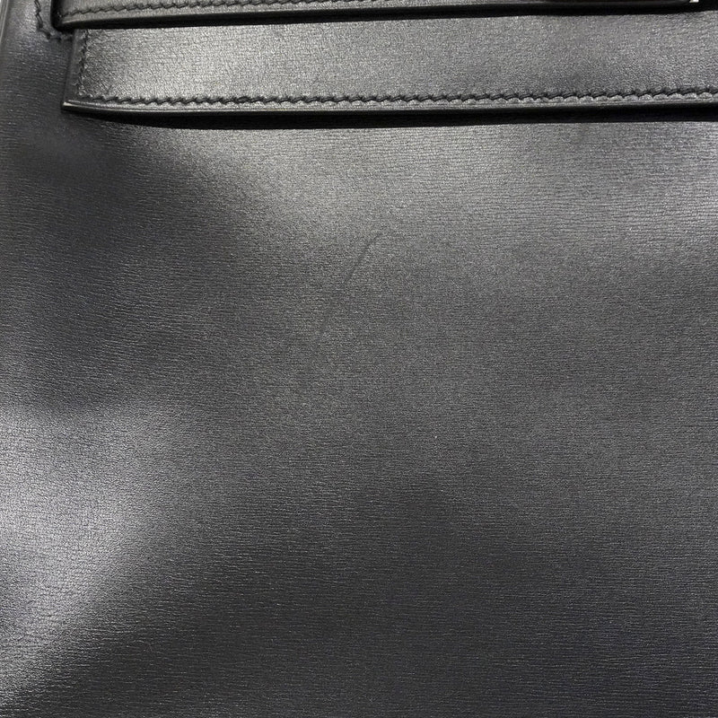 【6hb0086】エルメス ハンドバッグ ケリー32 ボックスカーフ ブラック シルバー金具 □B刻印 2wayバッグ【中古】レディース