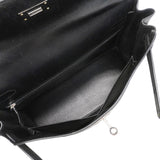 【6hb0086】エルメス ハンドバッグ ケリー32 ボックスカーフ ブラック シルバー金具 □B刻印 2wayバッグ【中古】レディース