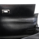 【6hb0086】エルメス ハンドバッグ ケリー32 ボックスカーフ ブラック シルバー金具 □B刻印 2wayバッグ【中古】レディース