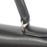 【6hb0086】エルメス ハンドバッグ ケリー32 ボックスカーフ ブラック シルバー金具 □B刻印 2wayバッグ【中古】レディース