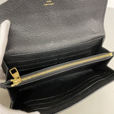 【6hb0090】ルイヴィトン 長財布 モノグラム・アンプラント ポルトフォイユサラ M82257 ノワール【中古】レディース