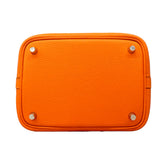 【6hb0092】エルメス ハンドバッグ ピコタンロックPM トリヨンクレマンス オレンジ シルバー金具 K刻印【中古】レディース