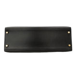 【6hb0093】エルメス ハンドバッグ ケリー32 ボックスカーフ ブラック ゴールド金具 □E刻印 2wayバッグ【中古】レディース