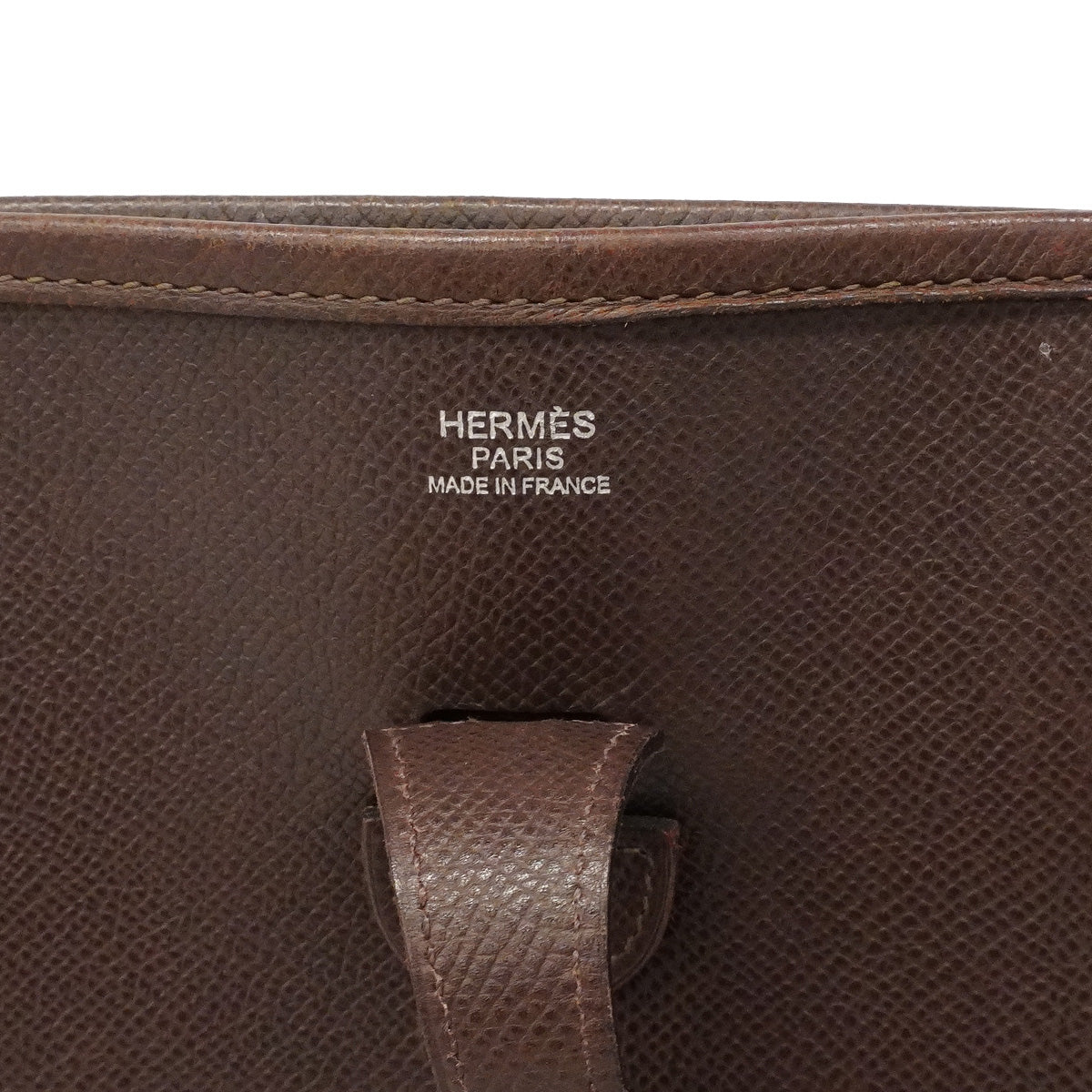 【6hb0094】エルメス ショルダーバッグ エヴリン2PM ヴォーエプソン ハバナ シルバー金具 □K刻印【中古】レディース