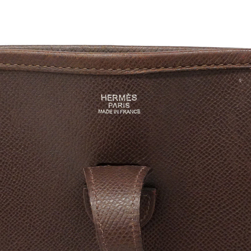 【6hb0094】エルメス ショルダーバッグ エヴリン2PM ヴォーエプソン ハバナ シルバー金具 □K刻印【中古】レディース